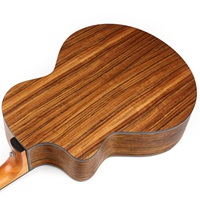 Guitare acoustique de style Jazz Hole, prix d'usine en gros, design creux en noyer, guitare acoustique de 40 pouces avec repose-bras