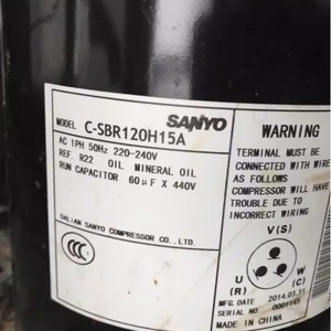 คอมเพรสเซอร์เครื่องปรับอากาศซันโย รุ่น C-SBR120H15A 1 เฟส 220-240V น้ำยา R22 น้ำมันแร่ ผลิตในประเทศจีน - Product Image 1