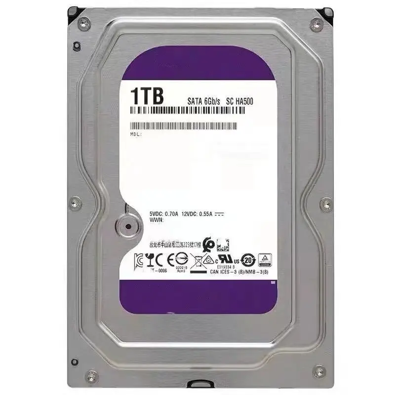 HDD 1TB 2TB 3TB 4TB 6TB 8TB 10tb Disco Duro Hard Disk Drive Purple HDD for cctv Camera DVR