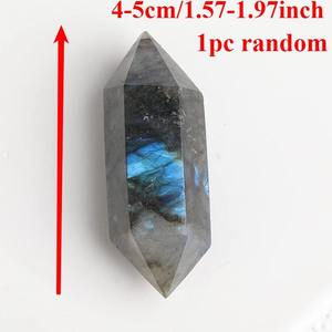 หินลาบราดอไรต์ธรรมชาติขัดเงาแบบปลายคู่ คริสตัลทาวเวอร์ แท่งคริสตัลบำบัด หินแกะสลัก ตัวอย่างแร่ธาตุสำหรับสะสม ขายส่ง - Product Image 4