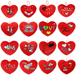 Valentinstag Geschenk Rotes Herz geformtes Kissen Ich liebe dich Großhandel Benutzer definierte Weiche Plüsch Gefüllte Liebes kissen - Product Image 6