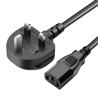Câble d'extension électrique pour ordinateur 13A homologué BSI, Royaume-Uni, 3 broches, alimentation CA BS1363, câble füzé femelle IEC pour appareils ménagers