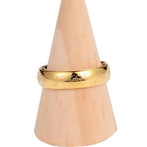 Anillo Mágico Clásico de Tungsteno Chapado en Oro para Hombre con Letras Grabadas, Estilo Dominante de El <span class=keywords><strong>Señor</strong></span> de los <span class=keywords><strong>Anillos</strong></span>, Unisex, para Boda y Aniversario - Product Image 3