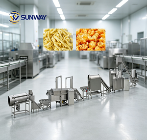 Machine extrudeuse de boucles de maïs à faible consommation d'énergie, ligne de production de torsades de maïs Masala, machine de fabrication de <span class=keywords><strong>Cheetos</strong></span> <span class=keywords><strong>Flamin</strong></span>' <span class=keywords><strong>Hot</strong></span> - Product Image 2