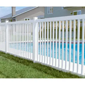 Decorative 4' X 8' White Plastic Swimming Pool Fence For Outdoor