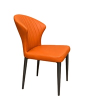Moderner Italienischer Esszimmerstuhl mit Strukturierter Rückenlehne und Metallbeinen für Zuhause oder Hotel