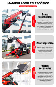 中国製CE認証取得済みテレハンドラー3トン、3.5トン、4トン伸縮式ハンドラーフォークリフト（サポートレッグ付き） - Product Image 5