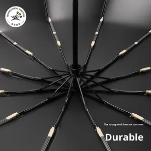 Paraguas de Alta Calidad de 27 Pulgadas y 48 Varillas, Totalmente Automático, Protección Solar y Contra la Lluvia, Resistente al Viento, para Clima Soleado y Lluvioso - Product Image 4