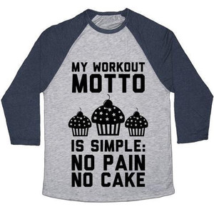 No Pain No Cake Camiseta de béisbol unisex de mezcla triple - Product Image 5