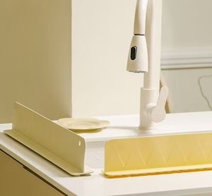 Paraspruzzi in Silicone per Lavello, Protezione Antispruzzi per Isola Cucina, Rack <span class=keywords><strong>di</strong></span> Stoccaggio Posizionabile Dietro il Lavello - Product Image 3