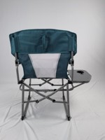 Réalisateur de tube rectangulaire pliable en maille robuste pour l'extérieur avec table d'appoint et pochette de rangement Chaise de camping