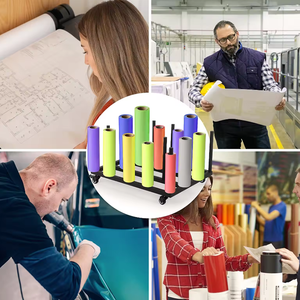 Étagères d'affichage JH-Mech pour rouleaux de tissu, capacité de 16 rouleaux, conception amovible, étagère de rangement pour rouleaux de tissu - Product Image 5