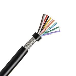 Cable flexible de control de cadena UL2725 12awg 14awg 16awg 18awg 20awg 22awg multi núcleos cable electrónico blindado de cobre estañado