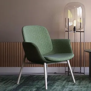 Cadeiras luxuosas modernas populares para sala de jantar em tecido e couro com novo design para casa
