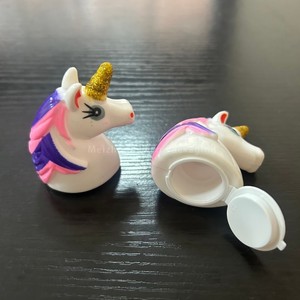 ISMAN 10g Contenants vides pour baume à lèvres en forme de licorne mignonne, étuis à rouge à lèvres animaux de dessin animé pour enfants, pots cosmétiques, emballages de maquillage - Product Image 4
