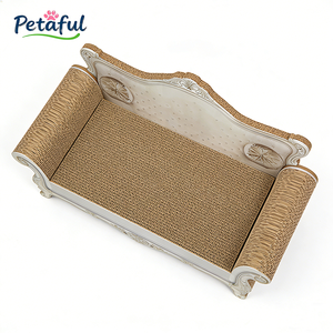 מיטת ספה מפוארת ומודרנית לחתולים, גדולה, מקרטון, בצורת לאונג', משטח גירוד לחתולים - Product Image 3