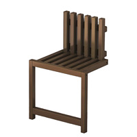 Tabouret mural pliable en bambou et banc invisible pour entrée/porte et salle de sport - Design minimaliste moderne