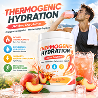 Poudre d'hydratation électrolytique à marque privée, mélange de boisson énergétique thermogénique, soutien métabolique, supplément en poudre brûle-graisse pour l'entraînement