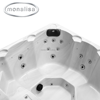 Monalisa – baignoire autoportante rectangulaire populaire pour 5 personnes, baignoire d'extérieur, jacuzzi spa, bain de glace, sauna à plongée froide
