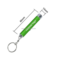 LED Mini Light Stick With Key Chain Laser Pointer Mini Keychain Metal Projection Keychain Projection Pattern Light