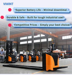 2 Ton Stand-On elektrikli palet forklifti kamyon kurşun-asit akülü depolar için - Product Image 3