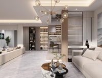 Service de conception d'intérieur 2D et 3D pour appartements de luxe George Group, solution clé en main pour l'aménagement intérieur, matériaux de construction tout-en-un