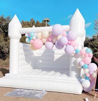 Maison de rebond blanche de haute qualité château sautant pour enfants videur gonflable château gonflable commercial maison de rebond pour les enfants