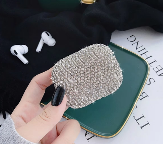 Diamante de plata-sin ganchos para la oreja