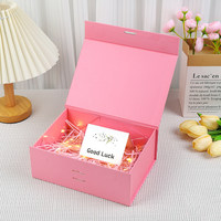 Boîte cadeau pliante magnétique personnalisée, nouveau design, grand logo, en carton, vide, avec fermeture magnétique