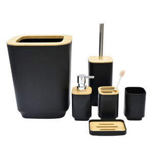 ชุดอุปกรณ์ห้องน้ำพลาสติกไม้ไผ่ BX ชุดอุปกรณ์อาบน้ำชุดสำหรับตกแต่งเคาน์เตอร์และพิธีขึ้นบ้านใหม่ - Product Image 2