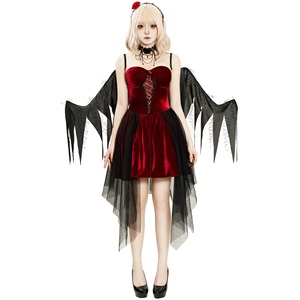 Nuovo arrivo Set di Costume di angelo scuro per le donne di Halloween Anime abito con ali per i bambini - Product Image 5