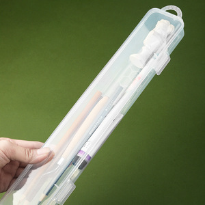 BESTLINE Art brosse boîte de rangement boîte en plastique vide pour pinceau dessin stylo conteneur avec <span class=keywords><strong>boucle</strong></span> conception - Product Image 4