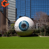 Sculpture géante de globe oculaire, œil de monstre, ballon gonflable en forme de globe oculaire pour la décoration de festival