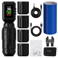 Ambitie Lutin Borstelloze Motor 3.5mm/4mm Slag Direct Drive Rotatie Tattoo Pen Machine Gun met 2200mAh Korall RCA Batterij