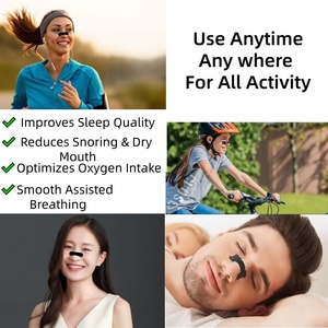 Tiras Nasales Negras Personalizadas de Múltiples Modelos, Respiración Fresca, Anti-ronquidos, Ayuda para Dormir, Herramientas de Cuidado de la Salud para Hombres y Mujeres - Product Image 4