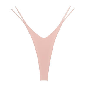 Sexy perizoma di cotone di alta Modulare da donna taglie forti per il Fitness con lacci a vita bassa taglio alto Mini biancheria intima stile Bikini - Product Image 3