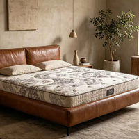 Matelas à ressorts ensachés OEM 5 étoiles pour hôtel, hybride mousse à mémoire de forme et latex, emballé sous vide, enroulable, taille King