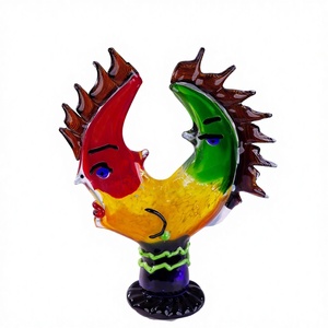 Tapón <span class=keywords><strong>de</strong></span> <span class=keywords><strong>Botella</strong></span> <span class=keywords><strong>de</strong></span> <span class=keywords><strong>Vino</strong></span> Murano con Forma <span class=keywords><strong>de</strong></span> Gallo Colorido, Arte en Vidrio Hecho a Mano para Decoración del Hogar, para Navidad - Product Image 5