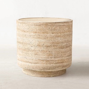Moderno elegante travertino in pietra in marmo solido struttura da tavolo per soggiorno piccolo tavolo per divano sedie uso per mobili per la casa - Product Image 1