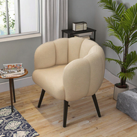 Chaise de canapé simple de conception tuftée de cadre en bois massif de haute qualité pour la maison salon loisirs caractéristiques douces modernes diverses couleurs