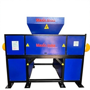 Broyeur de fibres haute performance à double arbre semi-automatique électrique pour le recyclage du plastique, capacité de 500 kg/h pour usage industriel - Product Image 1