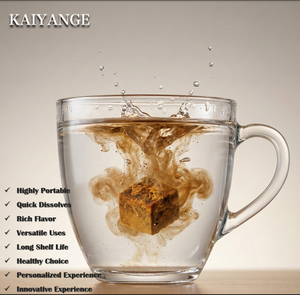 KAIYANGE <span class=keywords><strong>Café</strong></span> instantané en poudre FD sans additif, 3g, mini-cube, <span class=keywords><strong>café</strong></span> noir en poudre, cube d'orange lyophilisé, OEM/ODM acceptés - Product Image 3