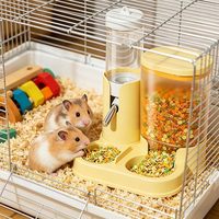Bouteille d'eau transparente sans BPA pour hamsters, distributeur d'eau en acier inoxydable anti-fuite pour hamsters et cochons d'Inde
