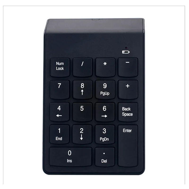 Laser 18 Keys Keypad Ergonomics Number Keyboards Black Mini Bank Laptop PC 2.4G Wireless Numeric Keyboard Waterproof