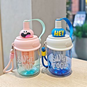 Md461 Design aux Grands Yeux <span class=keywords><strong>Gaine</strong></span> de Corde de Transport Tendance Épaissie Boisson Directe Nouvelle Tasse de Paille Portable pour Enfants Mignons - Product Image 2