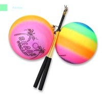 Pelota de Fitness de Plástico con Efecto Arcoíris, Juguete Inflable para Niños y Adolescentes, para Ejercicios de Fortalecimiento de Hombros al Aire Libre, Cuadrada