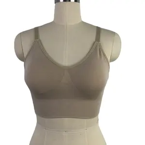 Se adapta como una segunda piel de bambú ecológico de alta calidad, sujetadores acolchados sin alambre sin costuras, bralette de yoga ajustable con pecho grande