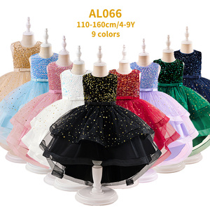 MQATZ New Arrival Floral Patterned Sequins Cake <strong>Kids</strong> Party <strong>Dresses</strong> 3-10 Years Baby Girls' Party Gowns Flower Girl <strong>Dress</strong> AL066 - Product Image 2