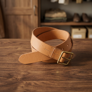 Cow Hide Genuine Leather Men's Party Square Buckle Custom Brand Logo Printed Durable Waterproof Eco-Friendly Belt - Product Image 1