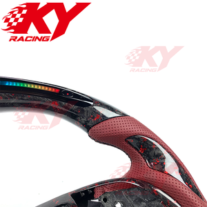 Volant de course personnalisé en fibre de carbone forgée avec LED pour Cadillac ATS ATS-V CTS CTS-V Coupé - Product Image 2